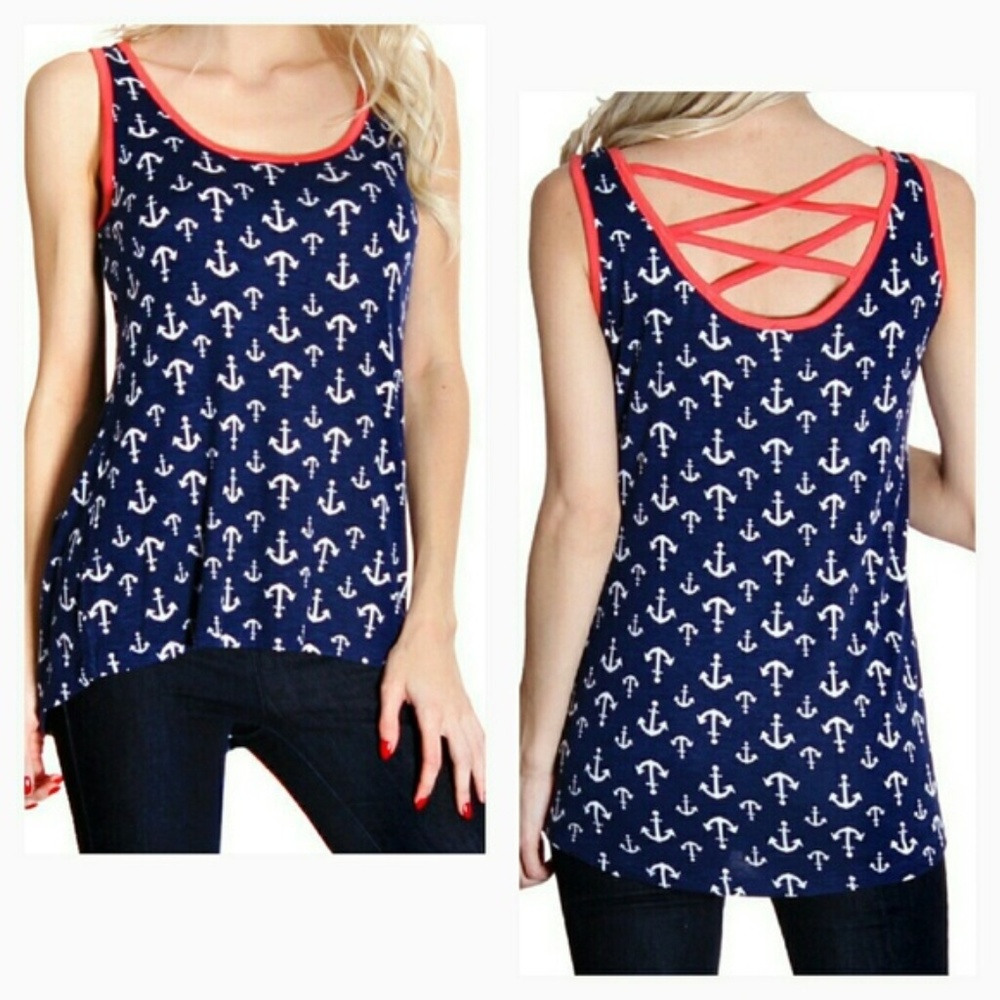[Last 1!] CLOSET CLOSING Blue Tank Blouse Anchor
